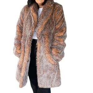 Tally ho faux fox for mid length coat
